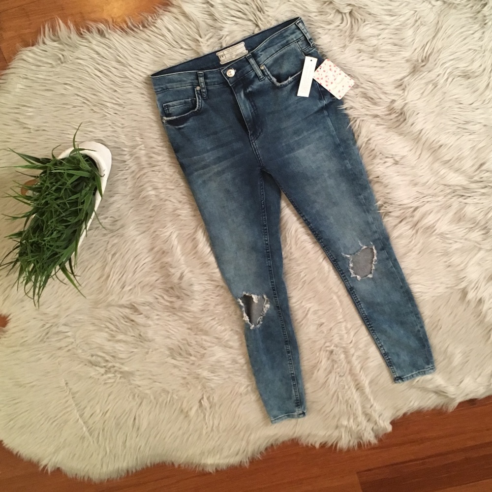 Free People High Waist Ankle Skinny Jeans - Picture 2 of 5